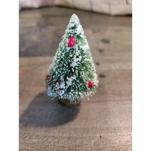 Pine snow tree Mistletoe berry village accessory xmas